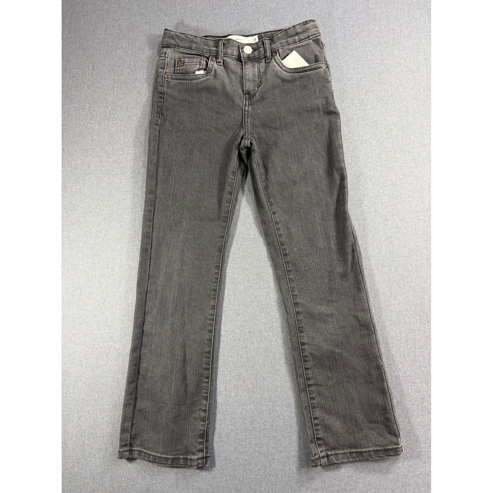 Levis Kids Girls Gray Bootcut Jeans Size 8 Charcoal Denim Pants